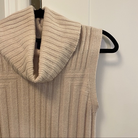 Tahari Sleeveless Cream Cowl Neck Sweater - Picture 2 of 6